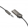 Адаптер-ресивер в магнитолу Bluetooth AUX микрофон, серый BOROFONE BC56