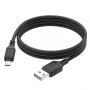 Дата-кабель универ. micro USB /Android/ 1м, 2,4А, черный HOCO X90