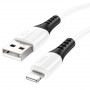 Дата-кабель универ. lightning USB / Iphone 1м, 2.4А, белый HOCO X82