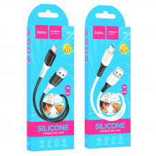 Дата-кабель универ. micro USB /Android/ 1м, 2,4А, черный HOCO X82