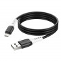 Дата-кабель универ. micro USB /Android/ 1м, 2,4А, черный HOCO X82