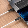 Дата-кабель универ. PD Type-C - lightning USB/Iphone 1 м, 3А, черный/белый HOCO X21