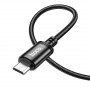 Дата-кабель универ. micro USB /Android/ 1м, 2,4А, нейлоновая оплетка, черный HOCO X89