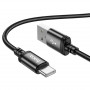 Дата-кабель универ. USB Type-C 1м, 2,4А, нейлоновая оплетка, черный HOCO X89