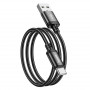 Дата-кабель универ. USB Type-C 1м, 2,4А, нейлоновая оплетка, черный HOCO X89