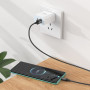 Дата-кабель универ. USB Type-C 1м, 2,4А, нейлоновая оплетка, черный HOCO X89