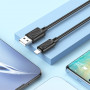 Дата-кабель универ. lightning USB / Iphone 1м, 2.4А, черный HOCO X88