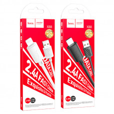 Дата-кабель универ. lightning USB / Iphone 1м, 2.4А, белый  HOCO X88