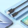 Дата-кабель универ. micro USB /Android/ 1м, 2,4А, черный HOCO X88