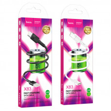 Дата-кабель универ. USB Type-C 1м, 2,4А, черный HOCO X83
