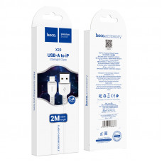 Дата-кабель универ. lightning USB / Iphone 2м, 2.4А, белый HOCO X20
