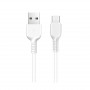 Дата-кабель универ. USB Type-C 1м, 3А, белый HOCO X20