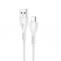 Дата-кабель универ. micro USB /Android/ 1м, 2,4А, белый HOCO X37