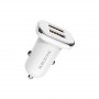 Зарядное устройство в прикуриватель 2USB 2.0, белый BOROFONE BZ12