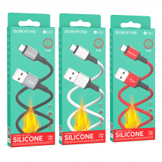 Дата-кабель универ. micro USB /Android/ 1м, 2,4А, черный BOROFONE BX83