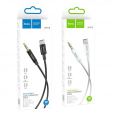 Аудиокабель AUX - адаптер Type-C для подключения к магнитоле с разъемом 3.5 Jack, 1м, черный HOCO UPA19