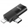 Адаптер универ. lightning USB / Iphone - USB2.0 female, черный HOCO UA17