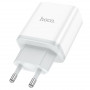 Зарядное устройство сетевое PD 1Type-C(20W)+1USB3.0 Quick Charger, белый HOCO C105A